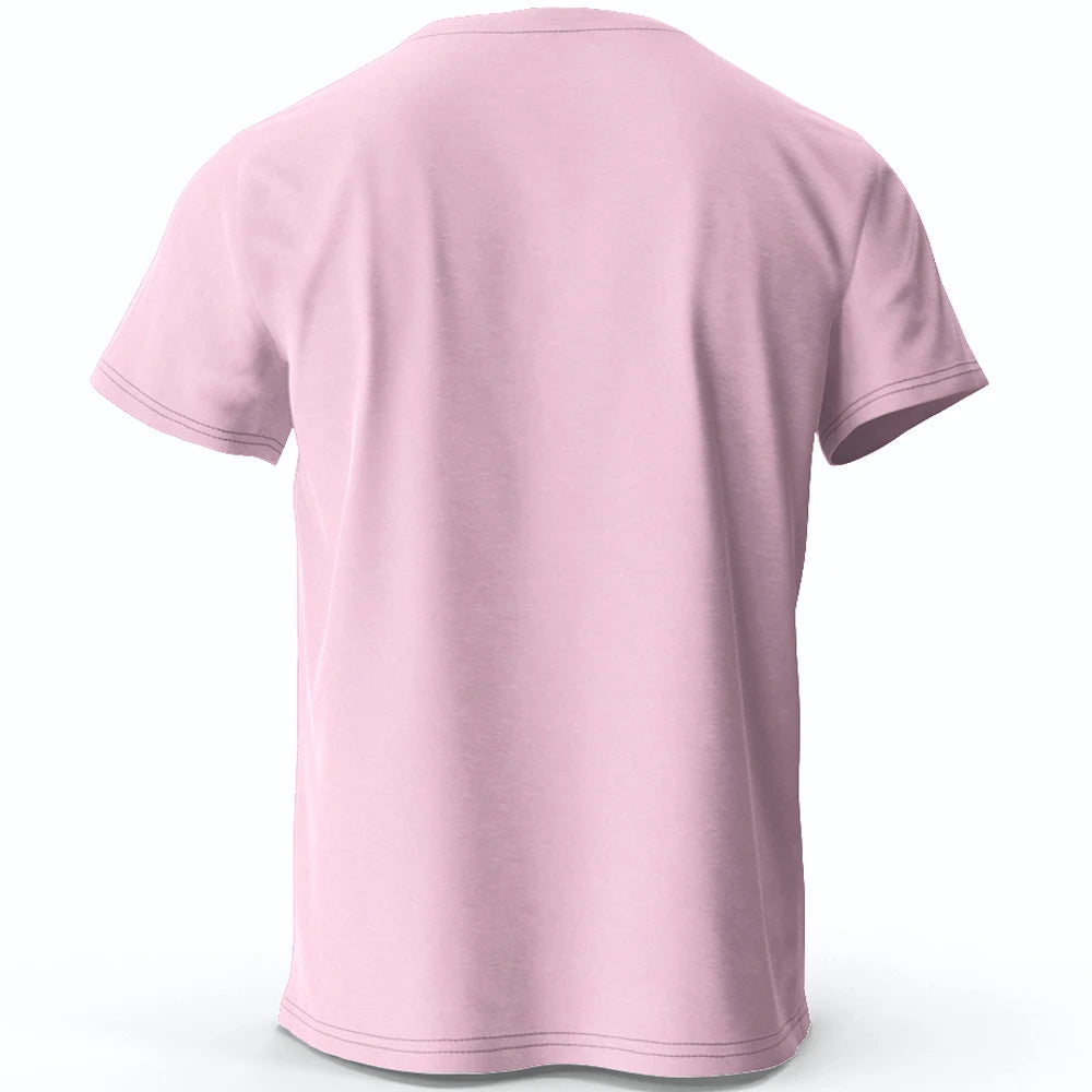 Work & Play Printed 100% Cotton T-Shirt Lightweight Round Neck Short Sleeve Tee Unisex Everyday Style