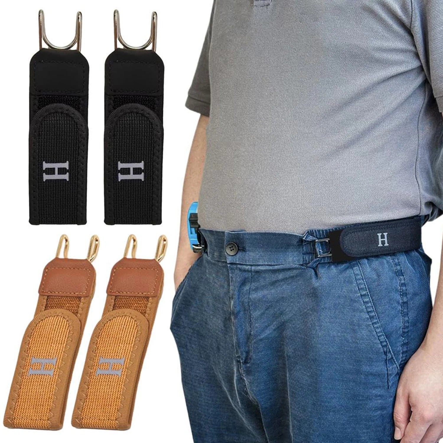 Buckle Free Waist Belts Men's Ultra-soft No Buckle Elastic Belts Fashion Comfortable Stylish Belt Loop Buckle-Free Belt Unisex