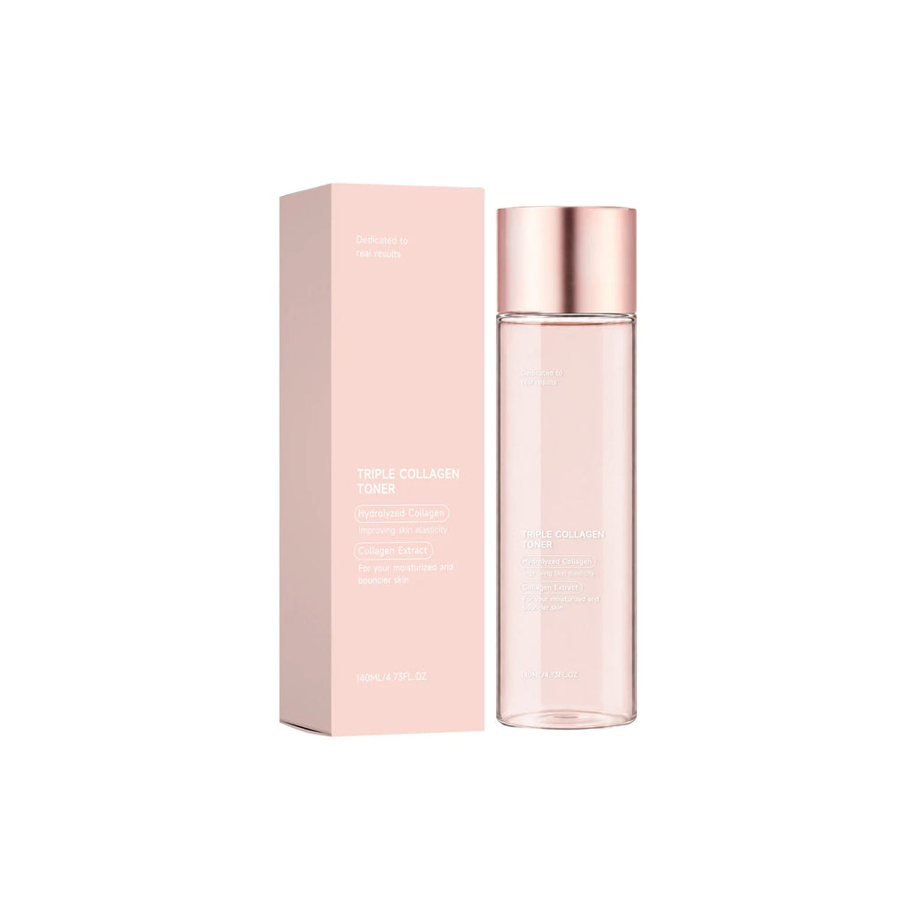 Triple Collagen Toner Moisturizing Watery Non‑Sticky Texture Hydrating Nourishing Skin Care Refreshing Large Capacity Face Toner