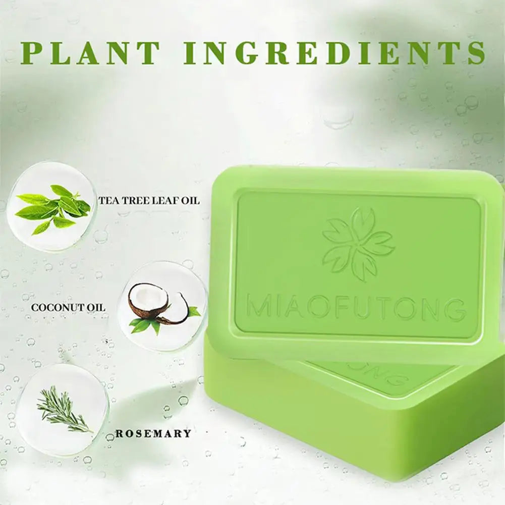 MIAOFUTONG Gentle For Sensitive Skin TEA TREE OILANTIFUNGAL SOAP Plant-Based Care Moisturizing FormulaG Lmproving Acne
