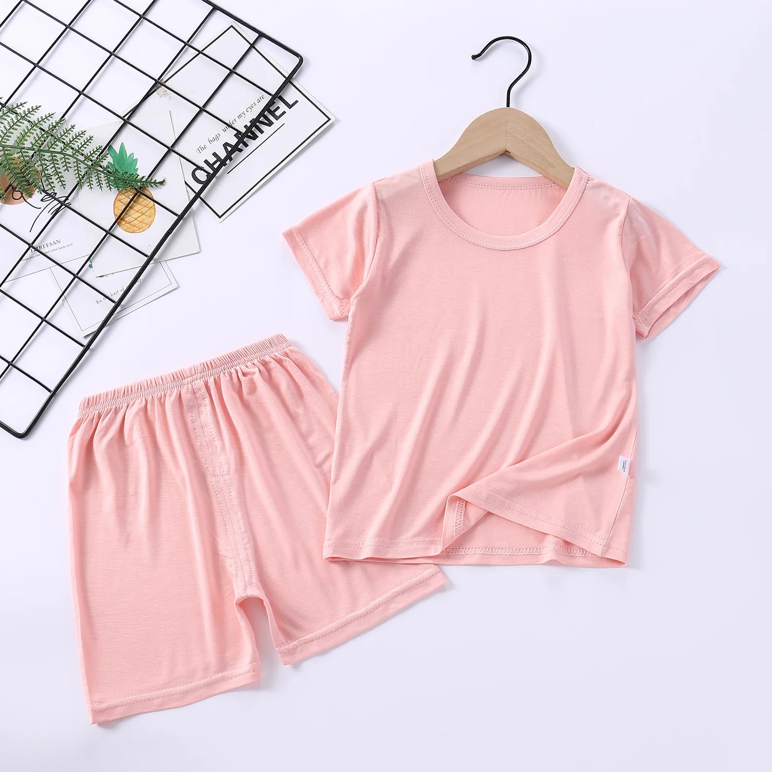 Spring Summer Baby Girls Clothes Pajamas Sets Kids Boy Modal  Homewear Modal Nightwear Children's Indoor Clothing Pijamas Suit
