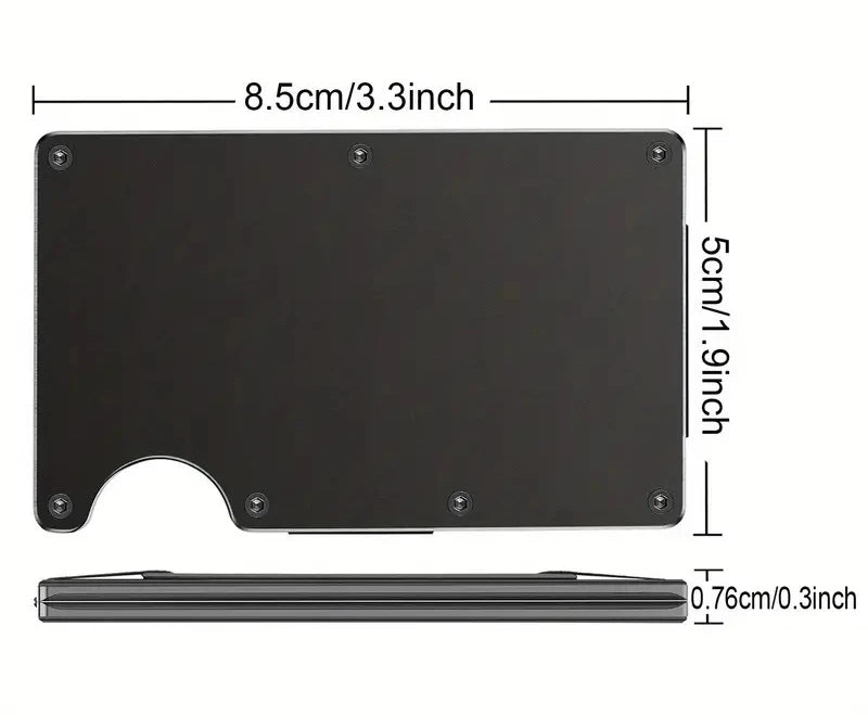 Slim RFID Protection High Quality Card Holder Men Women Aluminum Wallet Elasticity Back Pouch ID Credit Case Unisex Travel Purse