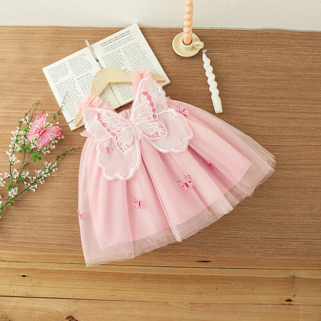 Baby Girls' Dress Summer Cute Mesh Princess Girls' Dress Sweet Birthday Party Baby Dress Baby Girl Clothing