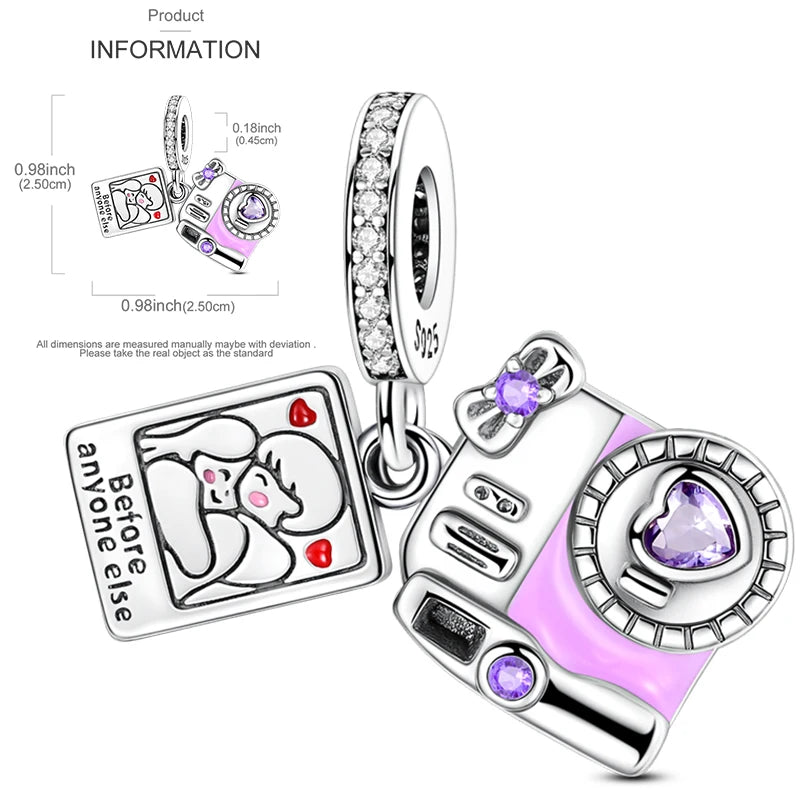 925 Sterling Silver Heart Infinity Charm Bead For Pandora Style Bracelets Gift For Her