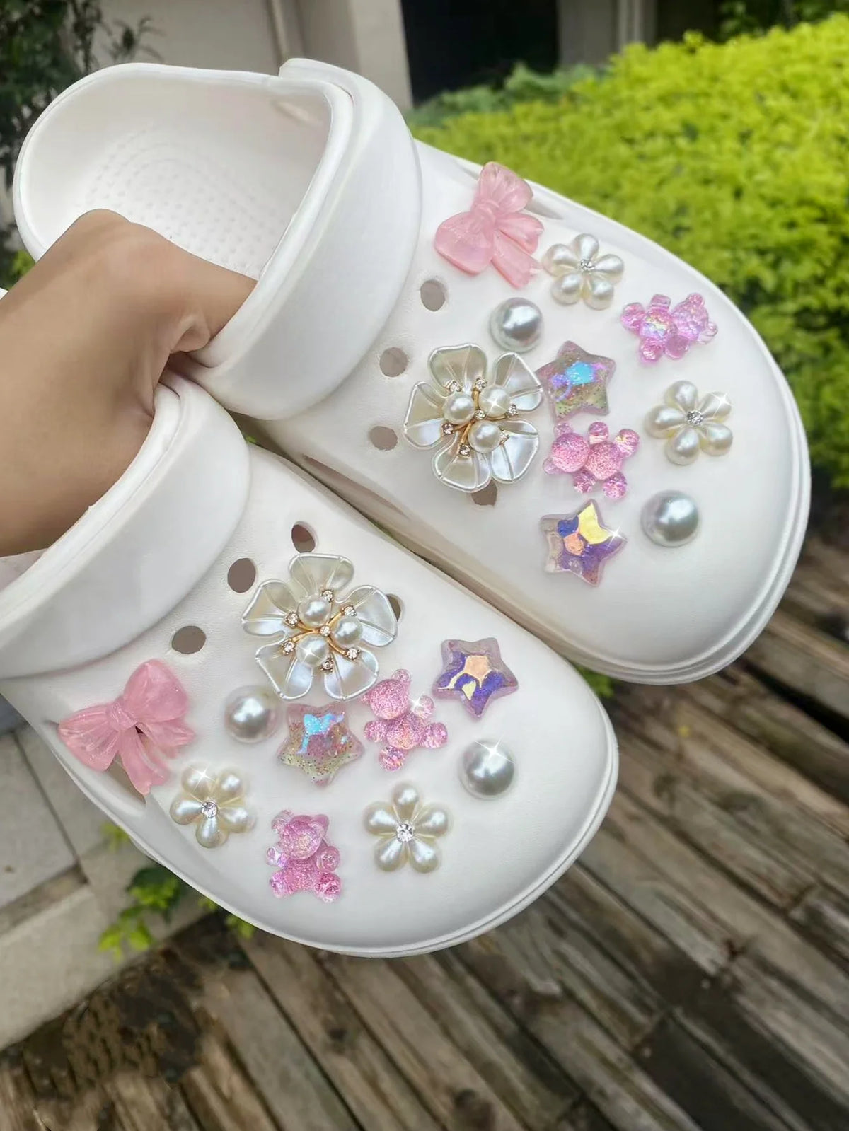 20-Piece Cartoon Fruit Shoe Decoration Set for Clogs - ABS