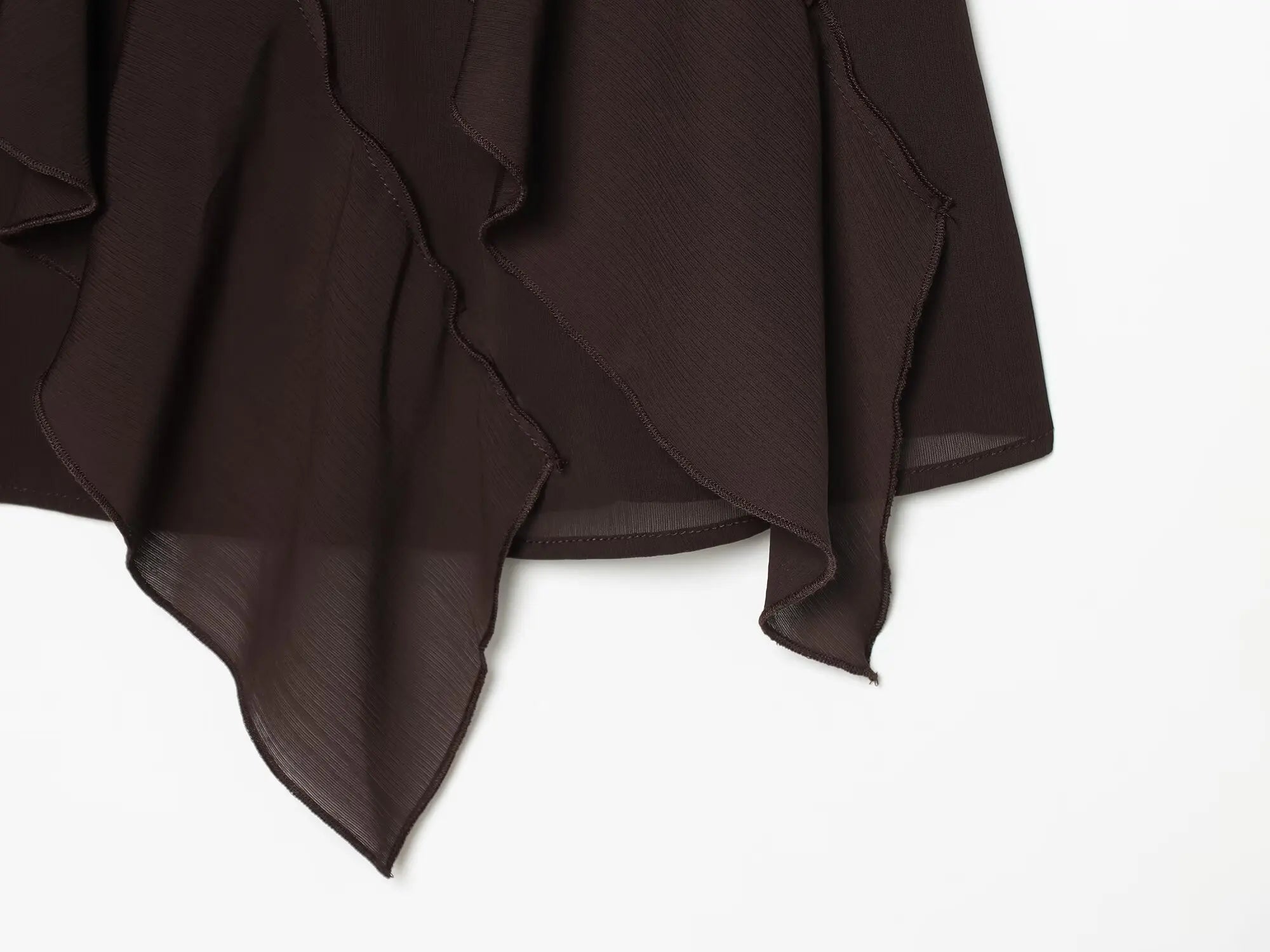 Women's Skirts Summer 2026 New Brown Ruffled Elastic Waist Skirts Women's Fashion Elegant Office Youth Summer Skirts Street