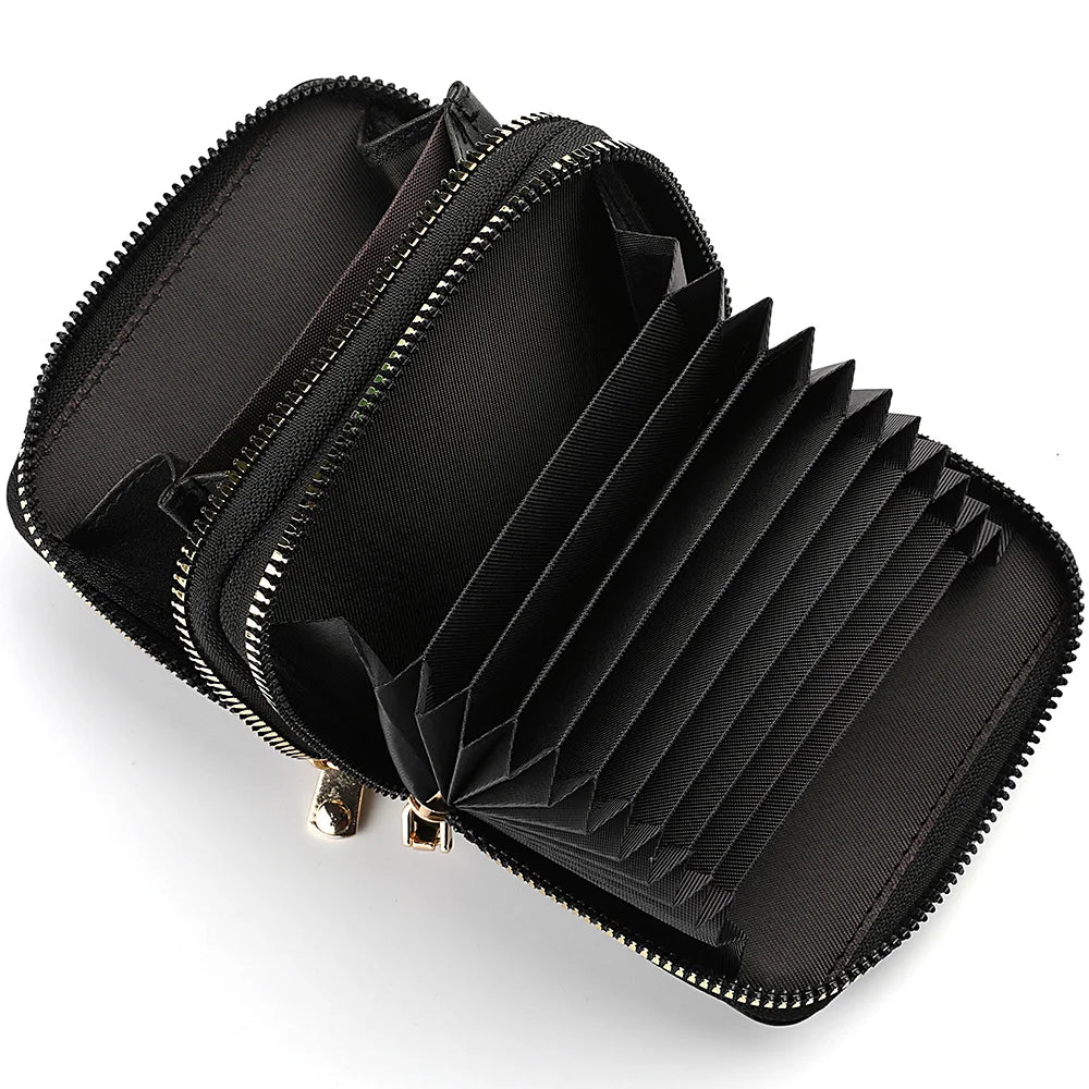 Women's PU Leather Wallet Short Coin Card Holder Jesus Pattern Small Hard Wallet Fashionable Money Bag