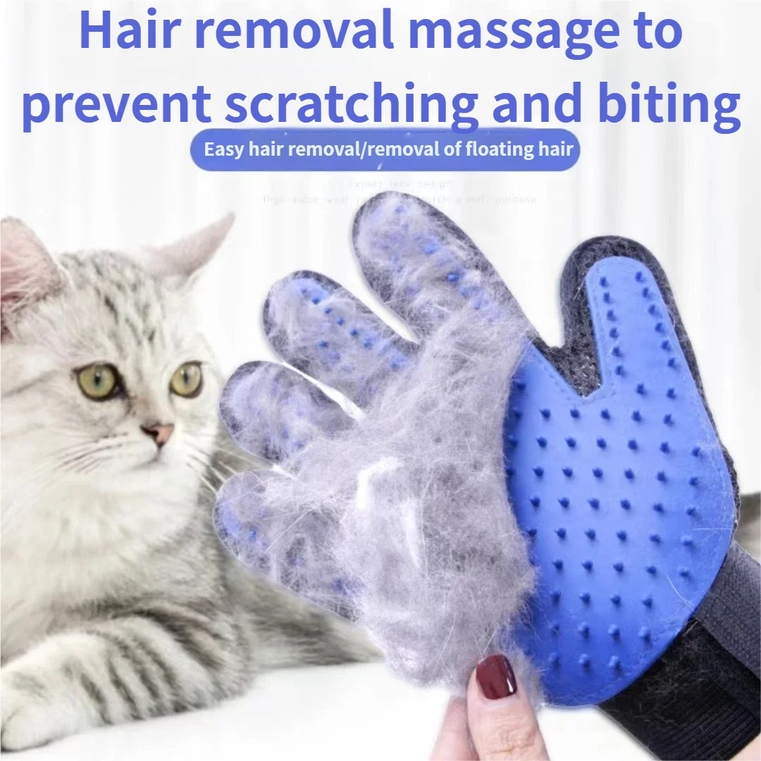Pet Glove Cat Grooming Glove Cat Hair Deshedding Brush Gloves Dog Comb for Cats Bath Hair Remover Clean Massage Brush For Animal