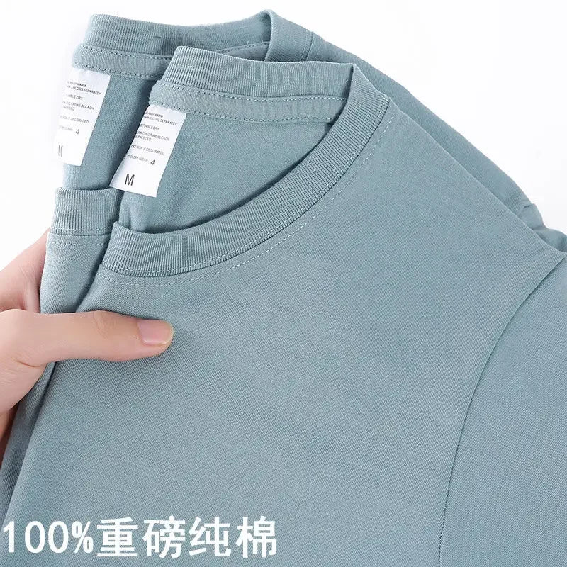 100% Cotton Short-Sleeve T-Shirt - Casual O-Neck Unisex Tee