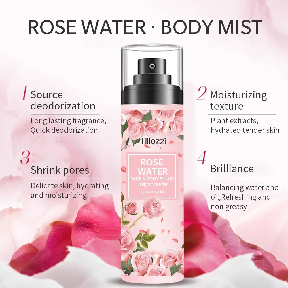 100ml Rose Water Spray Hydrating Moisturizing Rose Pure Dew Toner Face Mists Face Care Skin Care Face Spray