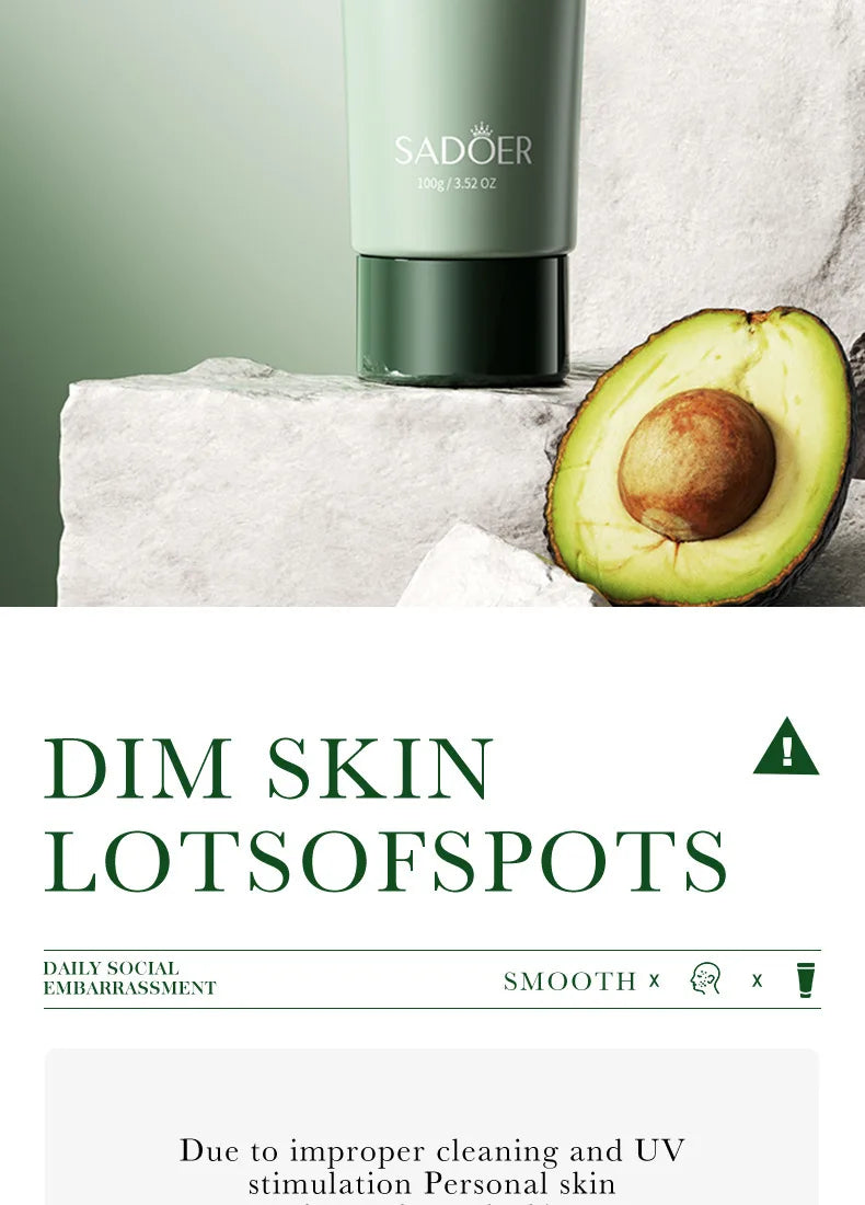 SADOER Avocado Skincare 6-Piece Set - Cleansing, Moisturizing, Care