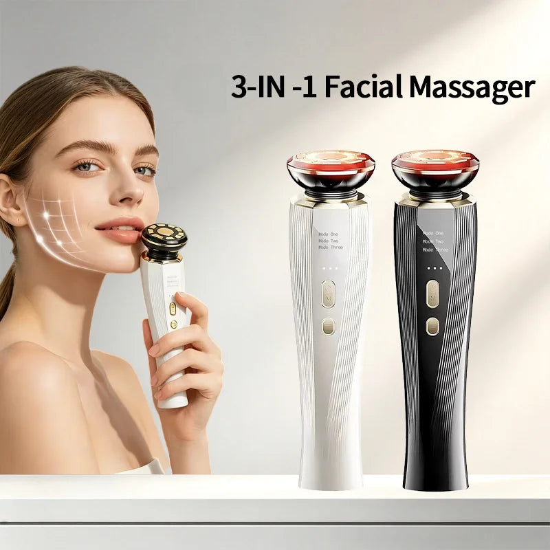 3-in-1 Facial and Neck Massage Skincare Aids, Eye Massagers Skin Tightening USB Charging Beauty Devices, Face Lifting Machine