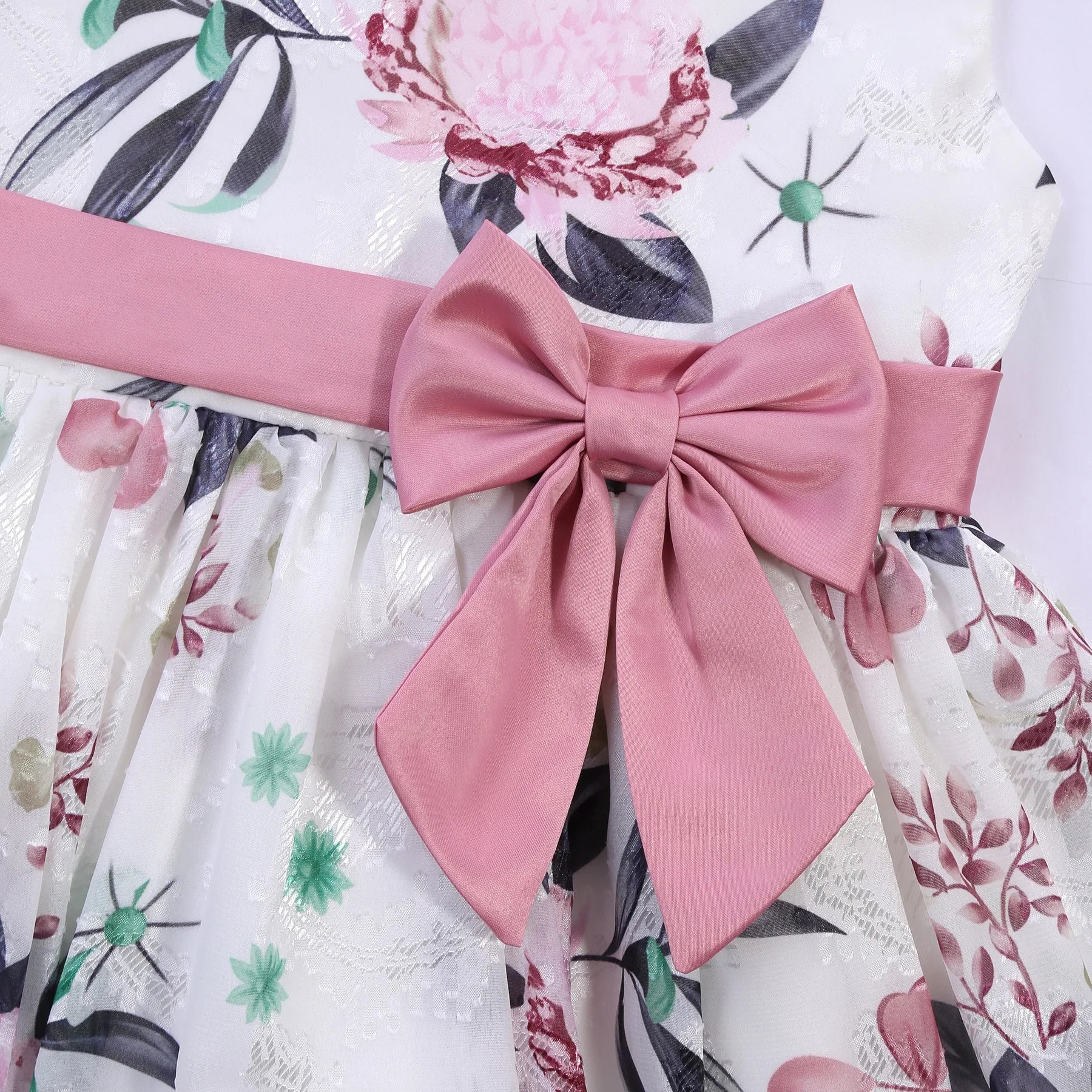 HETISO Girls Flower Dress Summer Retro Sleeveless Kids Princess Birthday Dresses Child Casual Clothes 2-10 Yrs