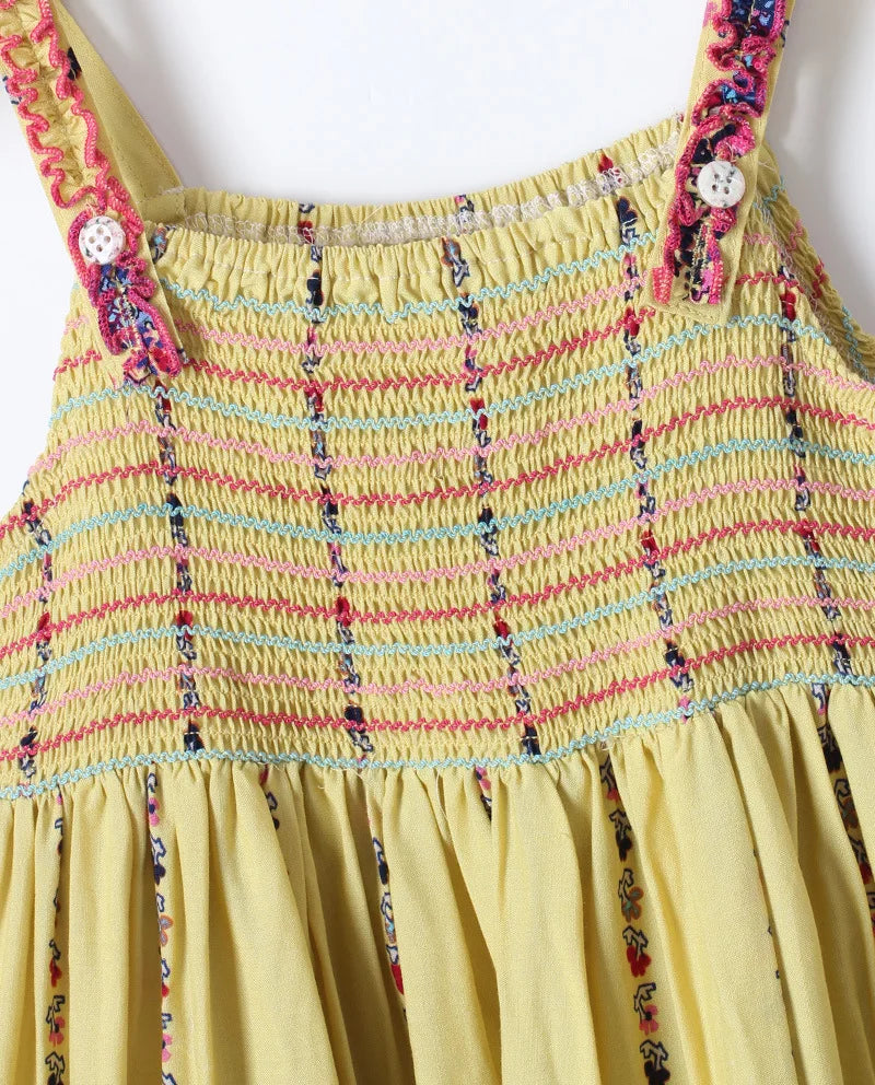 Summer New Cotton Baby Girls Sling Dress Children Casual Style Clothes baby Girl Kids Princess Birthday Sleeveless Dresses