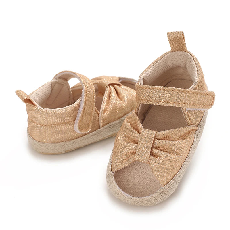 Summer Girls Baby Shoes Fashionable and Cute Casual Sandals Soft Cloth Sole Comfortable and Lightweight Walking Shoes