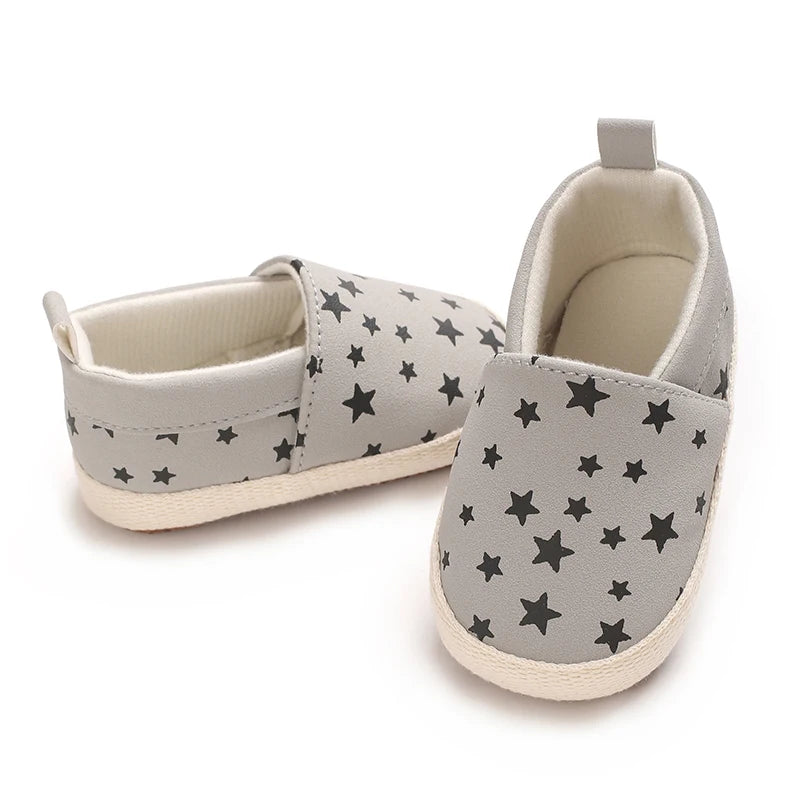 Little Star Baptismal Baby Casual Flat Shoes Spring Autumn Soft Walking Shoes For Infant Toddler 0-18 Months
