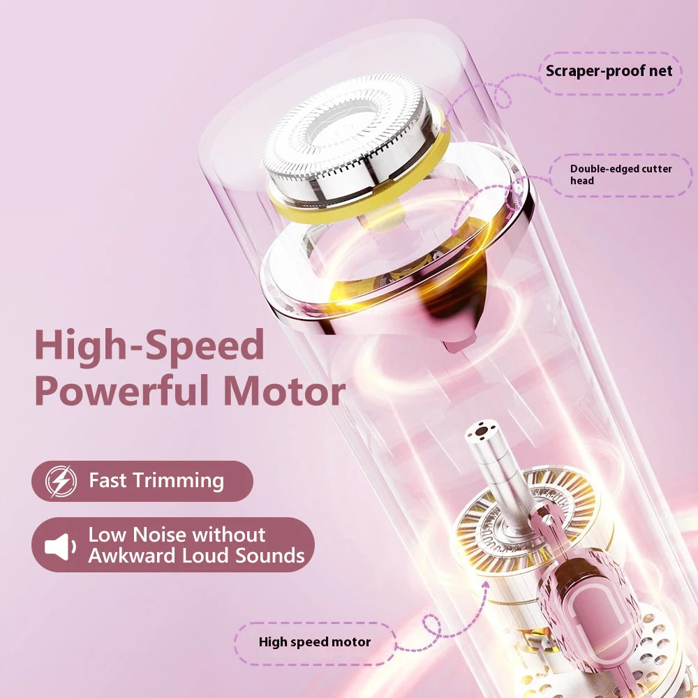 2 in 1 Double Head Electric Shaver for Women Waterproof Wet & Dry Hair Razors Bikini Hair Trimmer Detachable Head Shaver