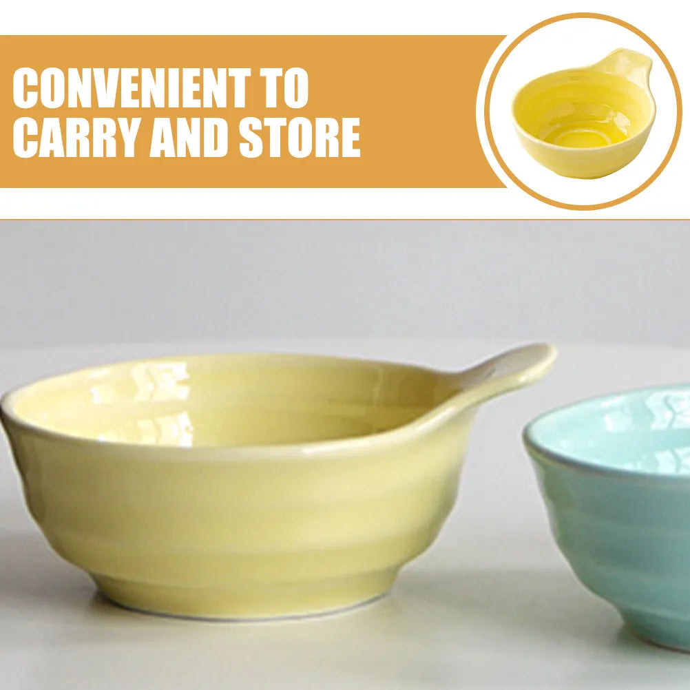 WINOMO Ceramic Small Sauce Bowl - Yellow 4.5" Dipping Dish