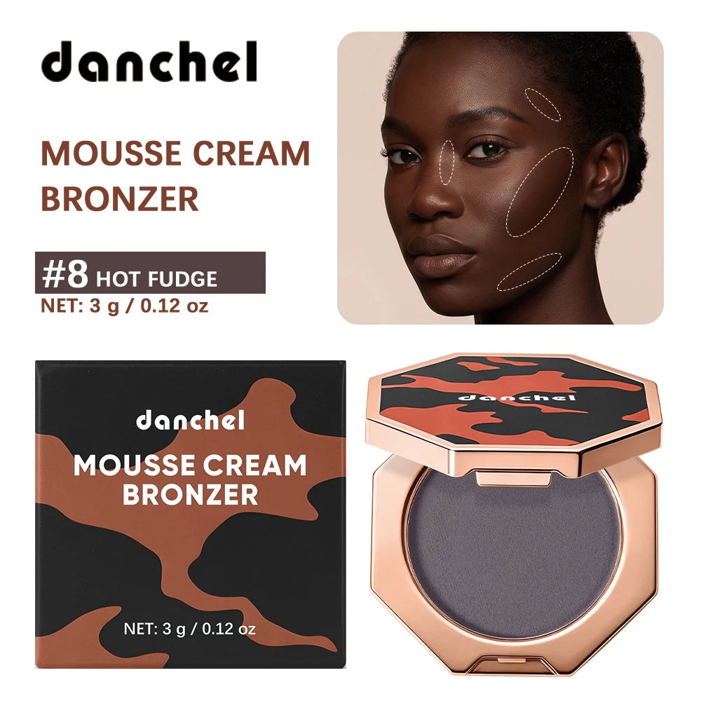 Mousse Cream Bronzer Bouncy & Blurring Airbrushed Blending Long Lasting Contour Makeup Soft-Matte Natural Blurred Finish Makeup