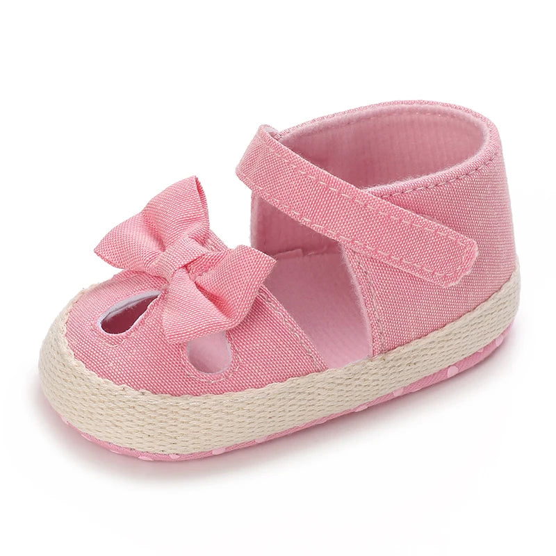 Summer Girls Baby Shoes Fashionable and Cute Casual Sandals Soft Cloth Sole Comfortable and Lightweight Walking Shoes