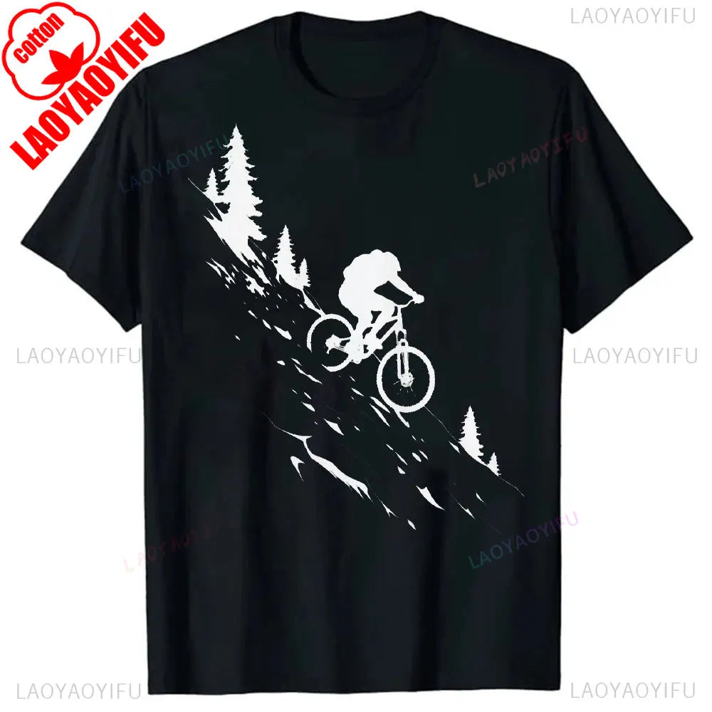 Men Clothing Mountain Bike Cycle Male Tshirts Vintage Downhill Mount Mtb Hombre Tops For Men Fashion Print Tee Roupas Masculinas