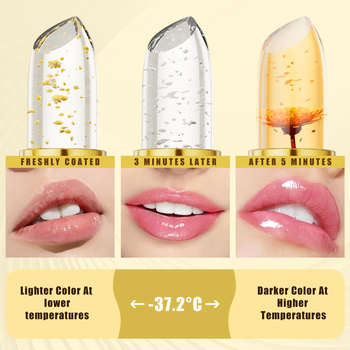 Hello Kiss Temperature Color Changing Flower Jelly Lipstick