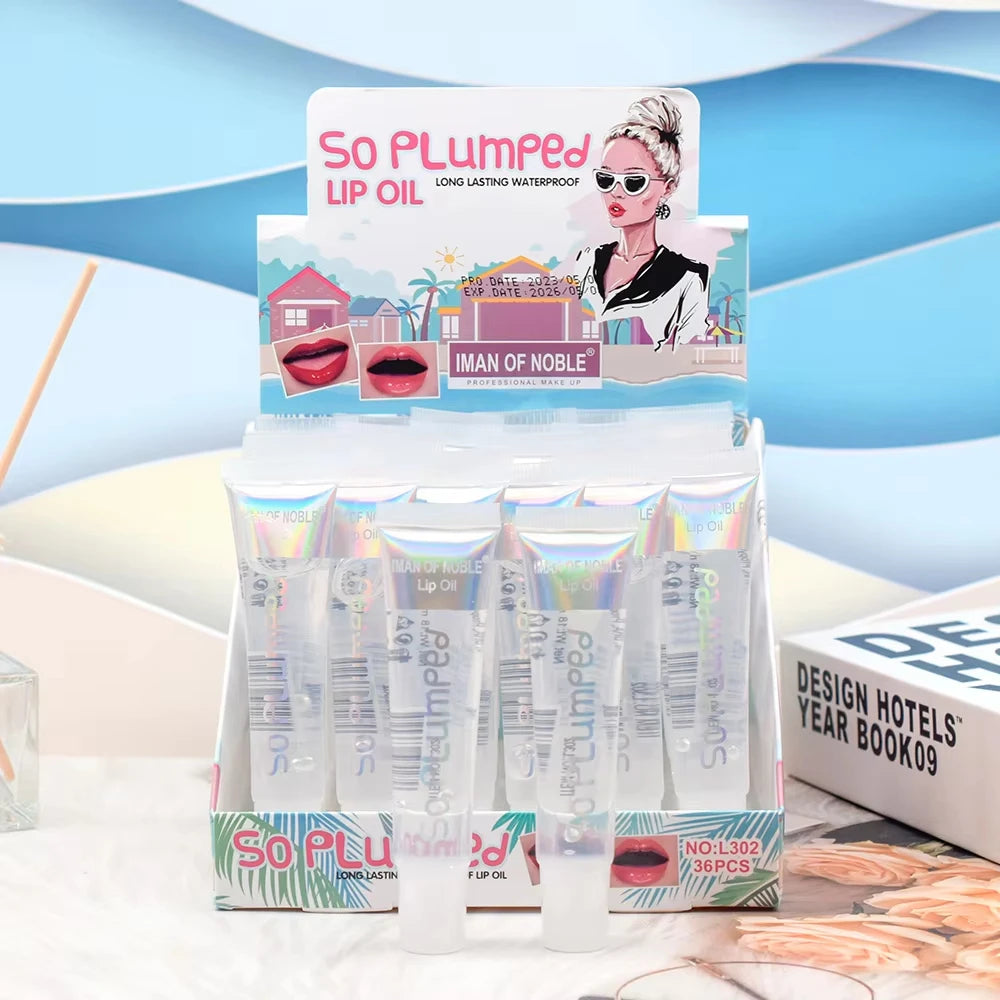 6Pcs Fruit Flavor Lip Oil Set - Moisturizing Plumping Lip Gloss