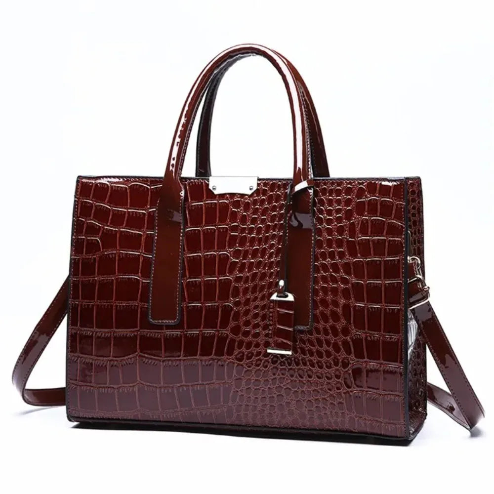 Fashion Crocodile Print Tote Bags Large Capacity Luxury Designer Crossbody Bags Adjustable Strap Single Shoulder Bag Gift