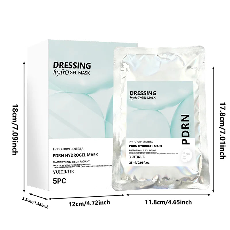 YUITIKUE PDRN Hydrogel Dressing Mask Centella Extract Intensive Hydration Calm Irritation Comfort Fit Facial Mask 28ml