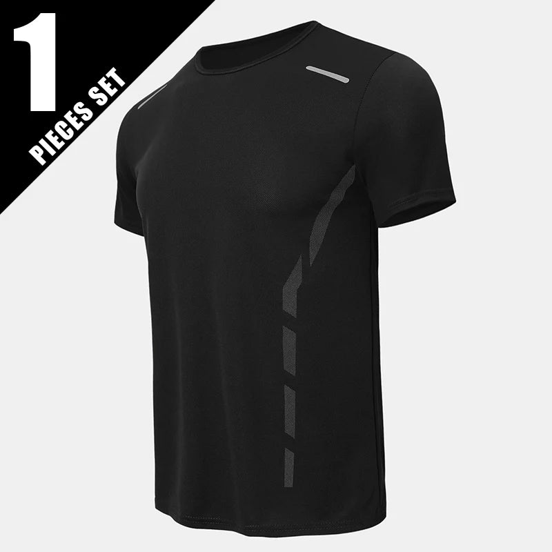 Men's Printed Quick-Dry Sports T-Shirt - Casual Fitness Tee