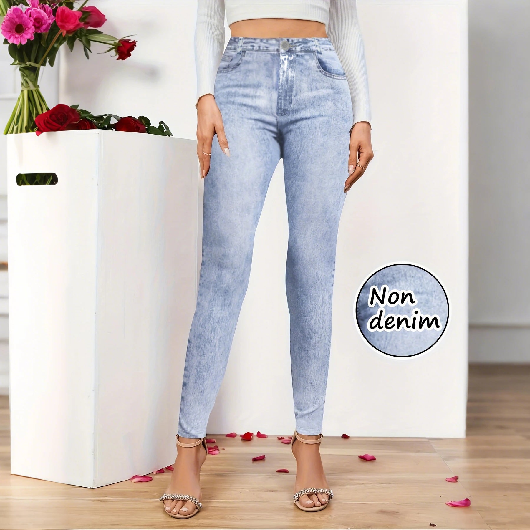 Women's Non-Denim Leggings High Waist Hip Lifting Yoga Pants Fashionable Sexy Casual Pants Solid Color High Elastic Soft Wear