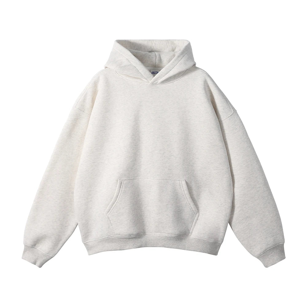 ZODF Men's Unisex Fleece Hoodie - 350gsm Oversized Winter Sweatshirt