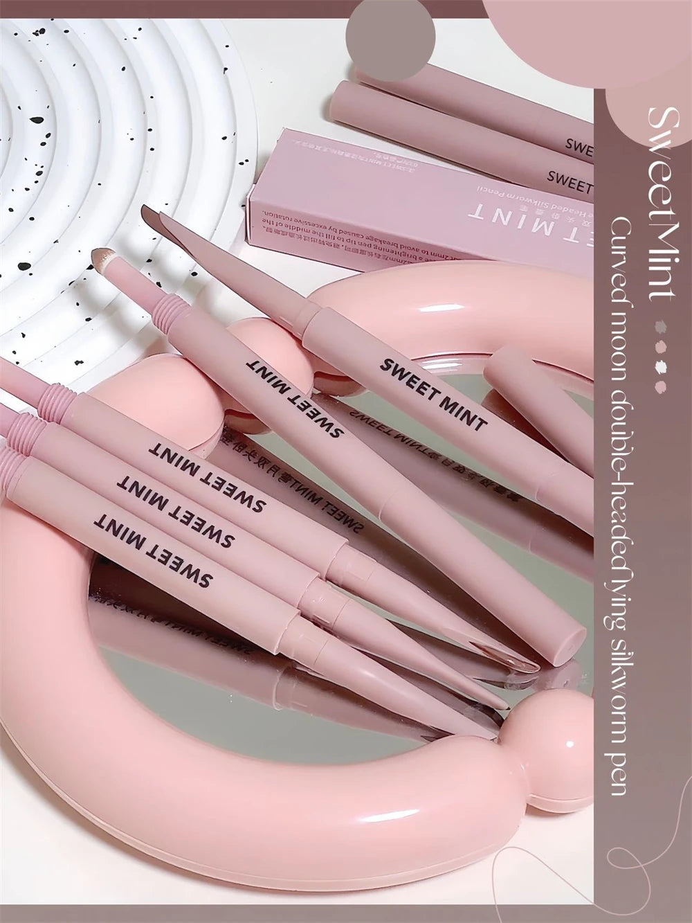 Double-end Lying Silkworm Eyeliner Pencil Diamond Glitter Matte Aegyosal Pen Brightening Cream Shadow Highligher Eye Makeup