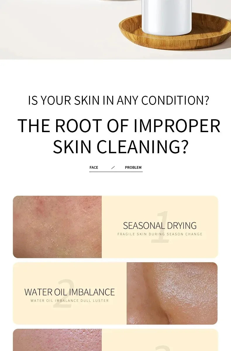 BIOAQUA Rice Raw Pulp Face Care Facial Cleanser Face Wash Foam Skincare Moisturizing Skin Brightening Rejuvenation Face Cleanser