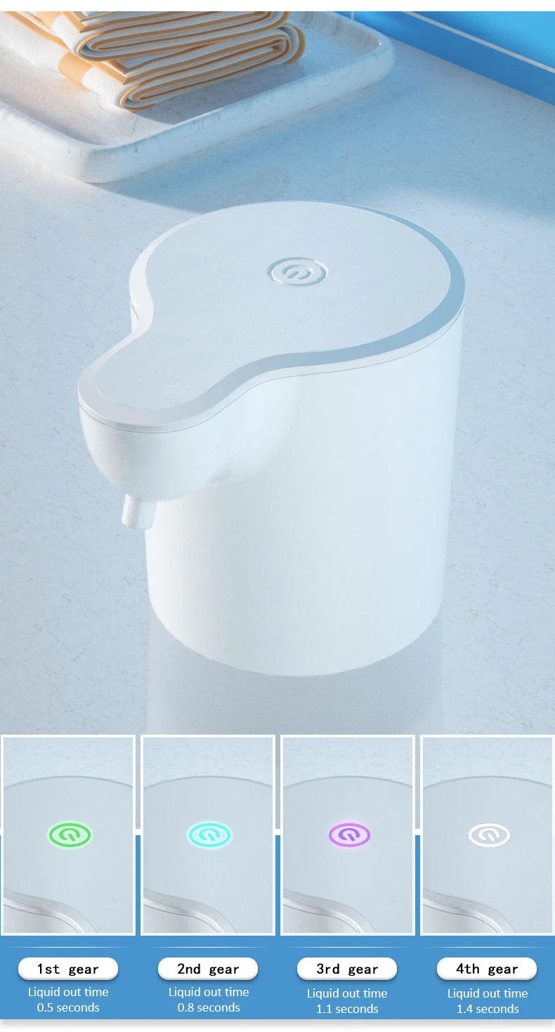 Dispensador de jabón automático sin contacto inteligente infrarrojo con espuma, máquina de espuma de limpieza de manos con inducción USB para cocina y baño