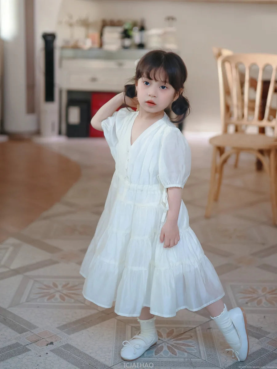 Mommy & Me Matching Dresses – White Green