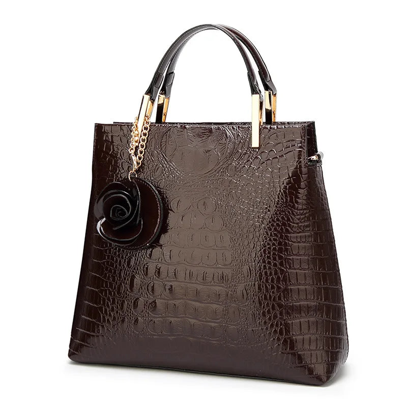 ABQP Women's Crocodile Pattern PU Leather Shell Shoulder Bag