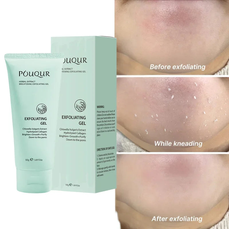 Herbal Exfoliating Gel Cream Moisturizer Face Body Scrub Gel Deep Cleansing Moisturizing Facial Exfoliator Peeling Face Scrub