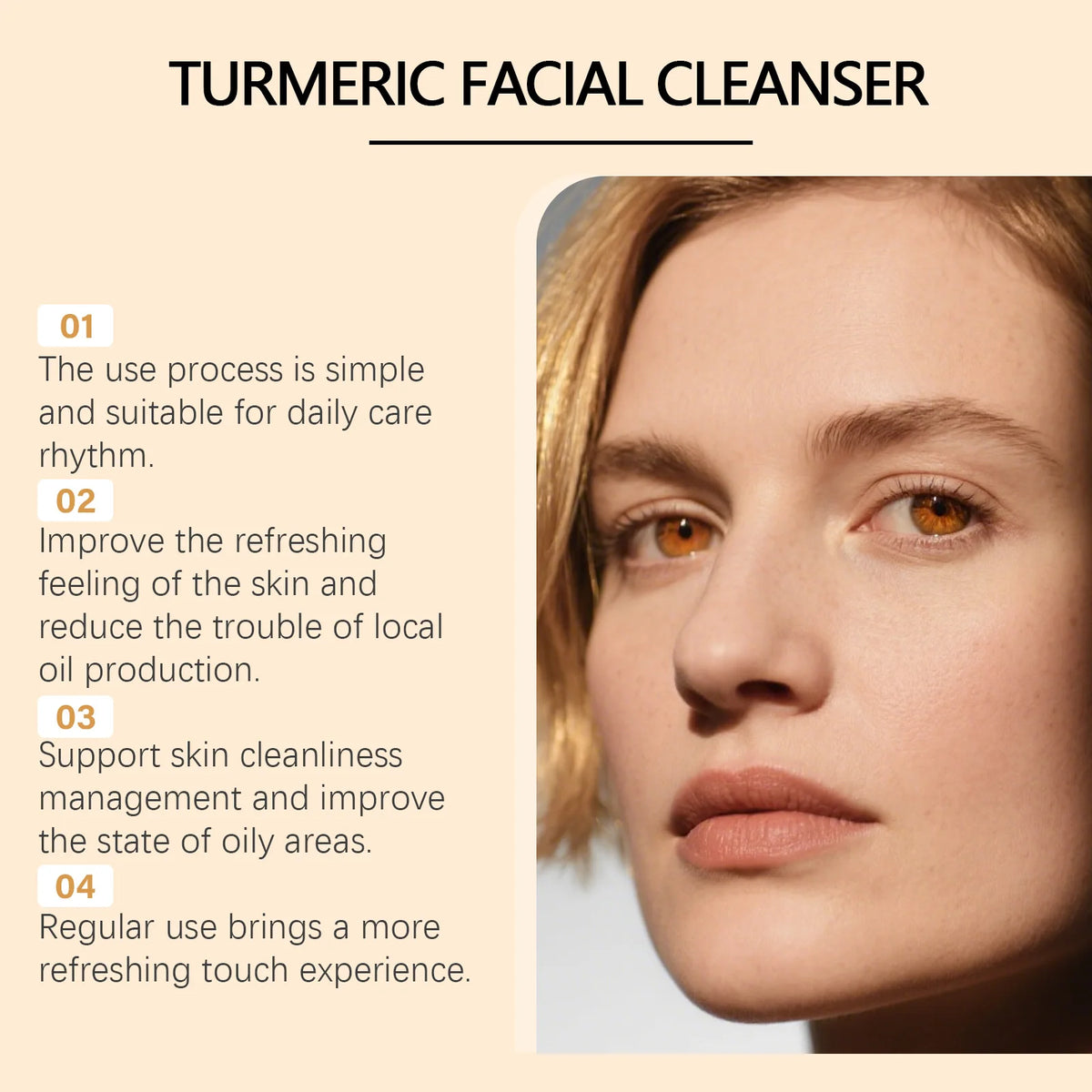 Jaysuing Turmeric Brighten Facial Cleanser Mousse - 100ml
