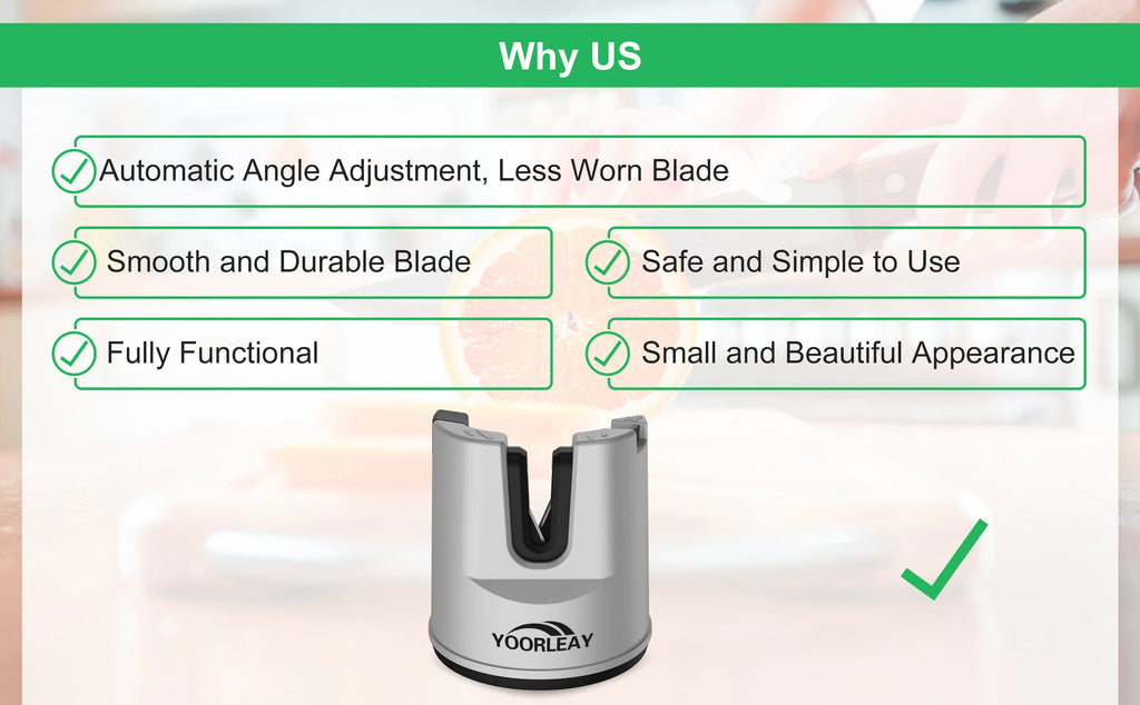 Afilador de Cuchillos de Cocina, Herramienta Multifunción de Afilado de Cuchillos con Ventosa Fija para Cuchillos Rectos y Dentados, Tijeras
