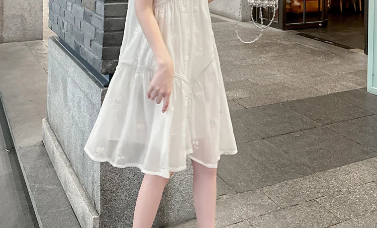 Summer Plus Size Maternity Ball Gown Dress Puff Sleeve O-neck Fashion Embroidery Pregnant Woman Short Dress Princess Dresses