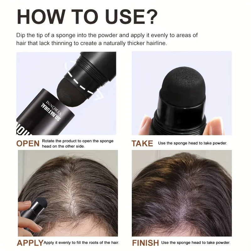 14 Color Temporary Hairline Powder Stick,Waterproof Hairline Filling Powder,Hair Shadow Powder,Hair Shading Sponge Pen