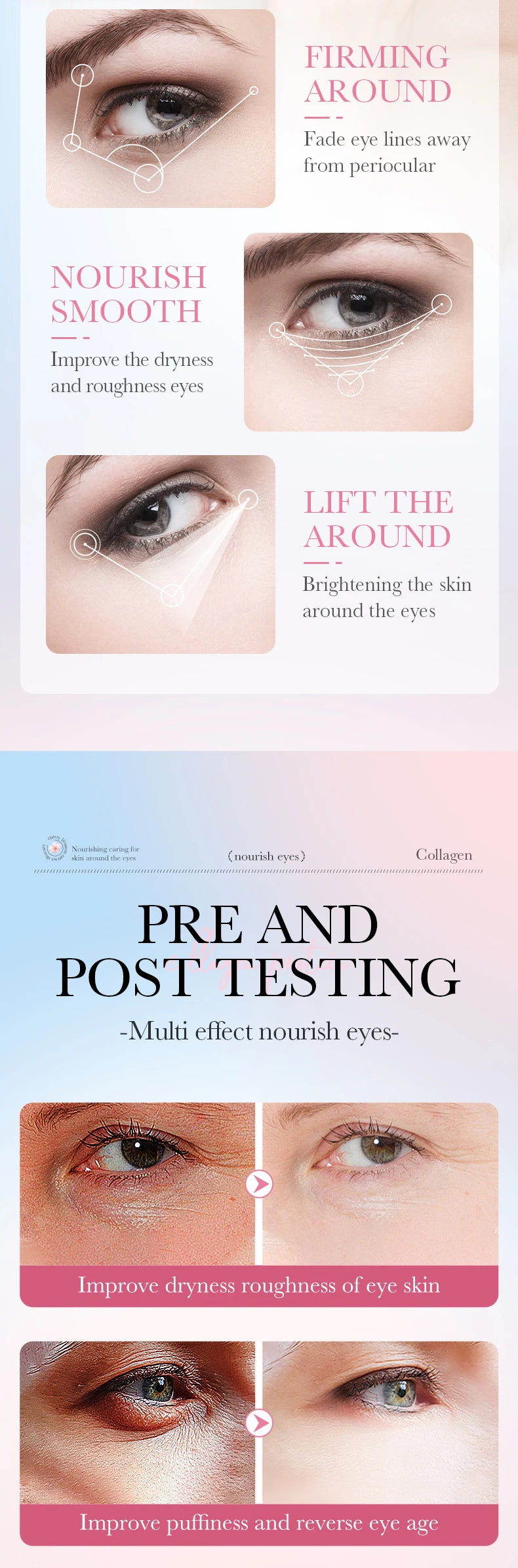 SADOER Sakura Eye Cream for Dark Circles and Wrinkles - Moisturizing