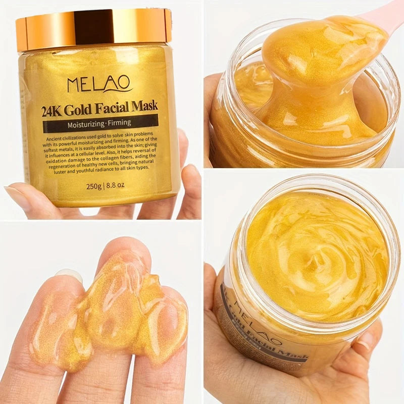 MELAO 24K Gold Collagen Facial Mask - Moisturizing Mud Mask 250g