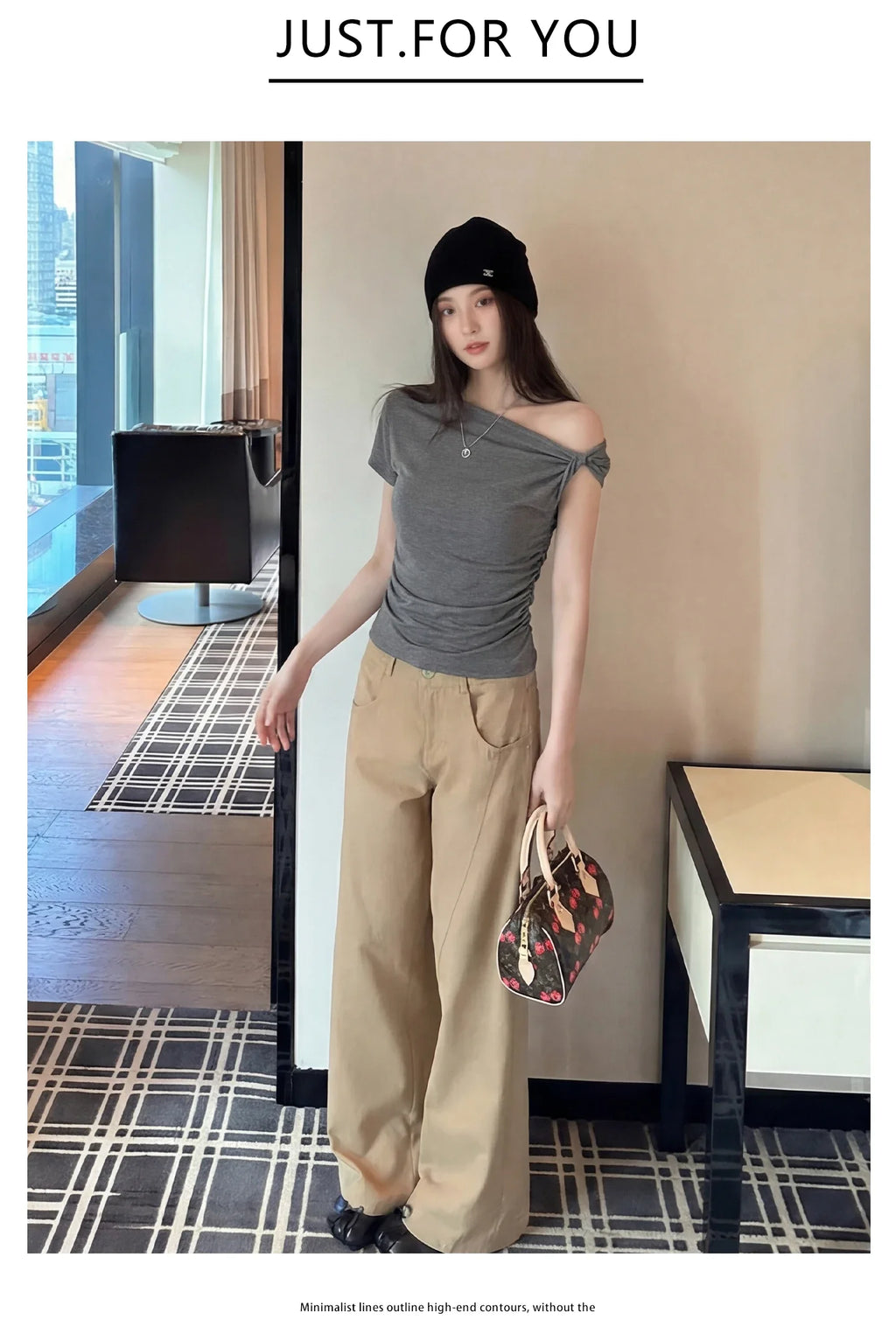 White Diagonal Shoulder Short Sleeve Crop Top 2026 Summer Solid Waist Pleated Women T-shirt Korean Style Minimalist Slim Tee