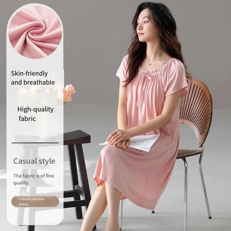 Summer Hot New Product Modal Fabric High-quality Fabric Nightgown Sleepwear That Can Be Worn As Women's Home Clothes