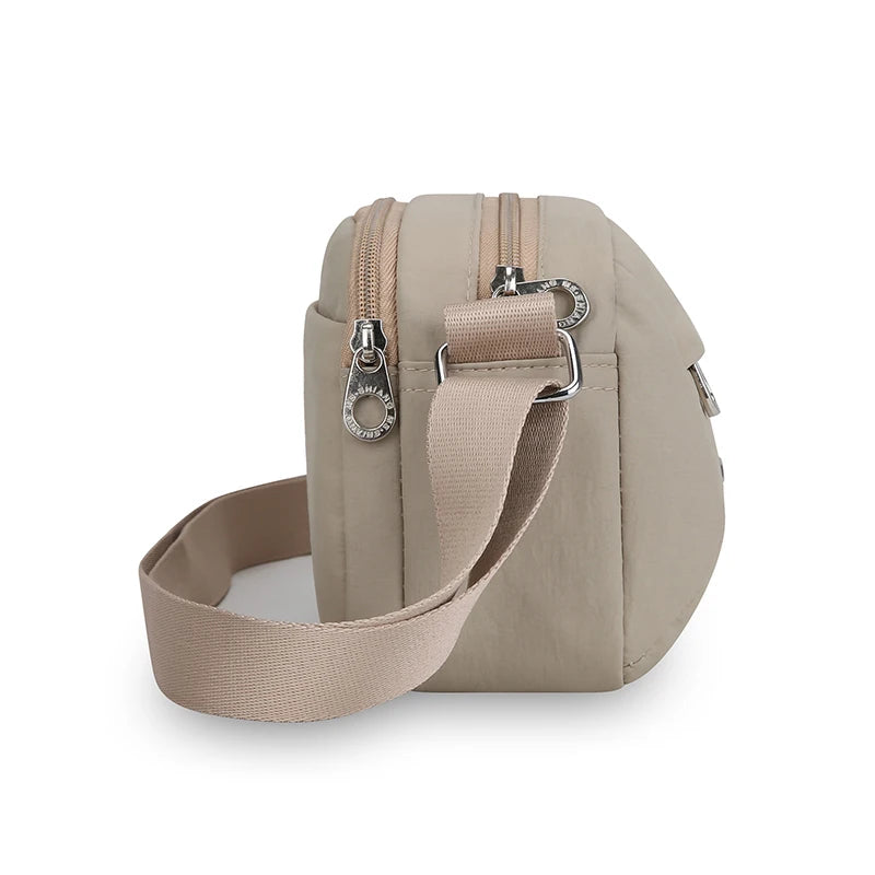 Women Crossbody Bag Lightweight Nylon Shoulder Bag Wide Adjustable Strap Phone Pocket Casual Daily Commute Outdoor Shopping Bag