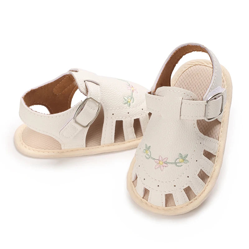 Infant Baby Boys Girls Sandals Summer Baby Wedding Dress Flat Shoes Newborn Crib Shoes First Walkers Prewalkers Shoes ﻿ ﻿