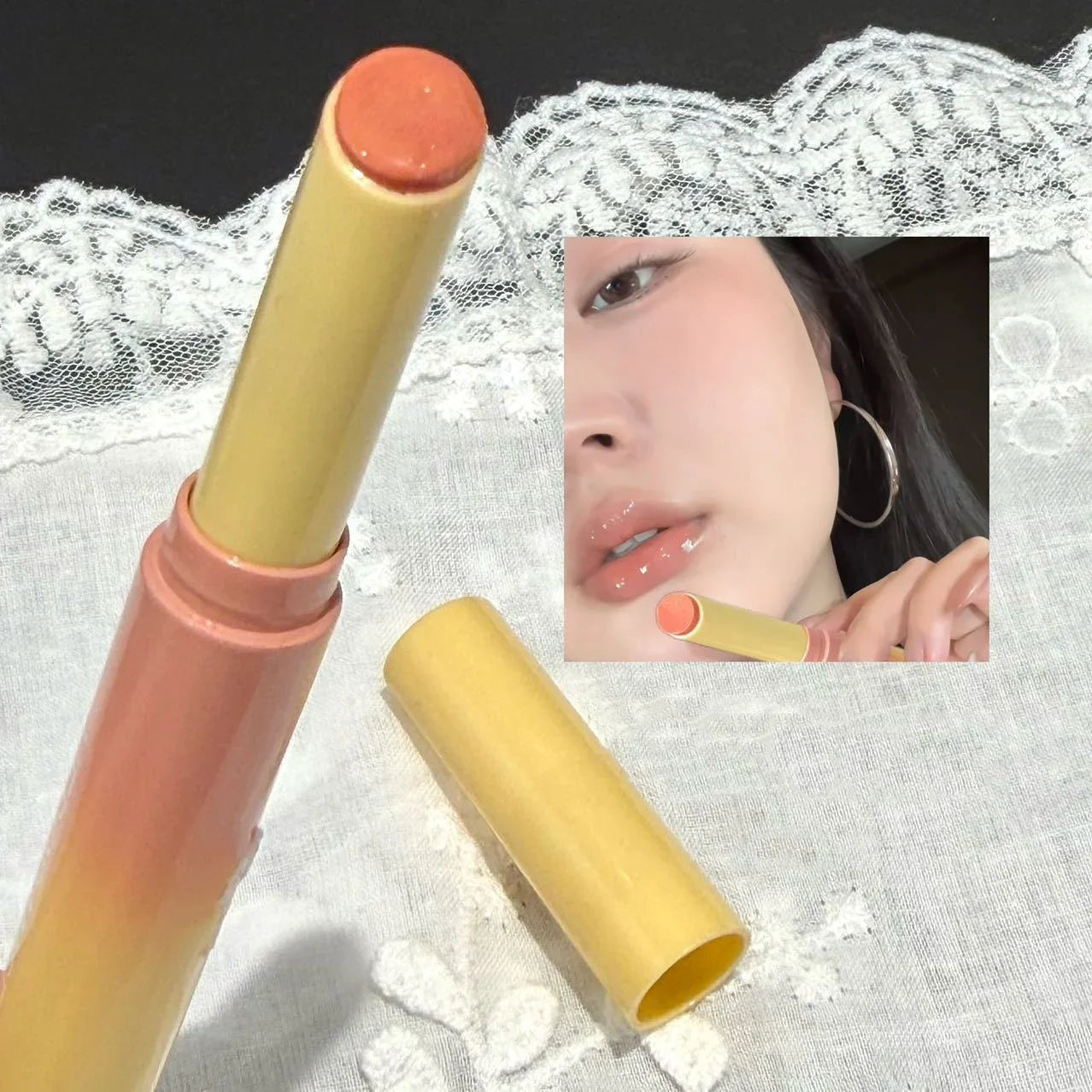 Clear Water Light Solid Lip Gloss Jelly Watery Pink Lipstick Pencil Moisturising Mirror Shimmer Korean Lips Makeup Cosmetics