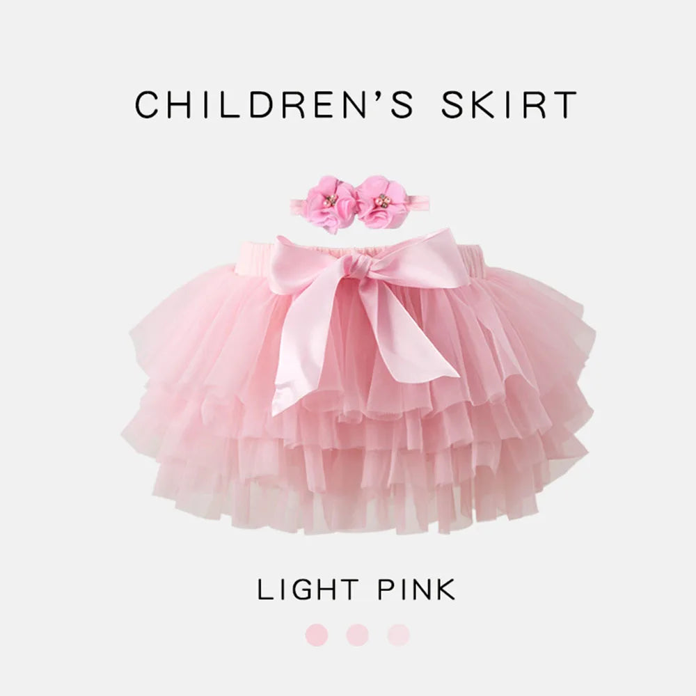 Rainbow Tulle Girls Tutu Skirt Princess Pettiskirt Baby Ballet Party Performance Clothes Newborn Photography Outfit for Kids